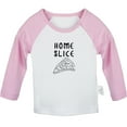 thumbnail image 1 of Homeslice Pizza Funny T shirt For Baby, Newborn Babies T-shirts, Infant Tops, 0-24M Kids Graphic Tees Clothing (Long Pink Raglan T-shirt, 0-6 Months), 1 of 4