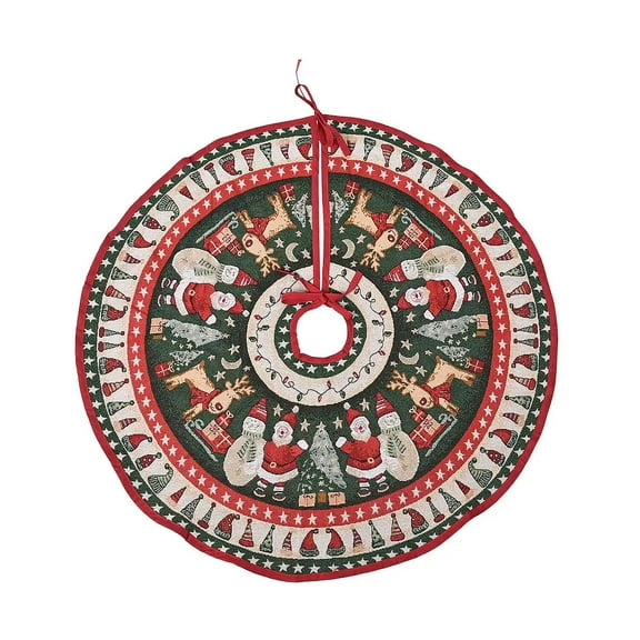 HOMESMART Home Room Decor Santa Snowman Tree Skirt Cotton Polyester Birthday Christmas Gifts