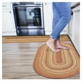 thumbnail image 1 of Homespice 2x3' Brown Oval Braided Rug. Harvest Brown Jute Oval Rug. Uses- Entryway Rugs, Kitchen Rugs, Bathroom Rugs. Reversible, Rustic, Country, Primitive, Farmhouse Decor Rug, 1 of 8