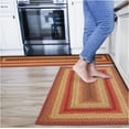 thumbnail image 1 of Homespice 2x6 Red Braided Rug. Cider Barn Red Jute Rug. Uses- Entryway Rugs, Kitchen Rugs, Bathroom Rugs. Reversible, Rustic, Country, Primitive, Farmhouse Decor Rug, 1 of 7