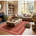 thumbnail image 1 of Homespice Apple Pie Jute Red 4x6' Braided Area Rug for Living Room, Bedroom Rug and Dining Room. Pet Friendly. Decor Styles- Farmhouse Rug, Rustic, Vintage, Cottage, Primitive, Country, Boho Rug, 1 of 8