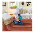 thumbnail image 1 of Homespice Apple Pie Jute Red Braided Rugs 5x8' Oval for Living Room, Bedroom Rug and Dining Room. Pet Friendly. Decor Styles- Farmhouse Rug, Rustic, Vintage, Cottage, Primitive, Country, Boho Rug, 1 of 8