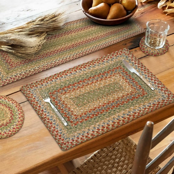 Homespice - Azalea Long Table Runner, a Durable and Thick Table Runner to Use as Side Table Runners on Dining Table - Crafted from Premium Jute Fibers - Multicolor Hand Braided Runner, 11x36 Inches
