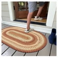 thumbnail image 1 of Homespice Barcelona Oval Braided Rug 20x30, Red Braided Rug and Outdoor Washable Rug, The Ideal Country Kitchen Mat and Waterproof Outdoor Rugs for Patios, 1 of 9