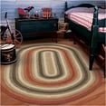 thumbnail image 1 of Homespice Chester Oval Braided Rug 5x8', Red Rug, Ideal for Country Style Living Room Rug, 1 of 8