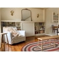 thumbnail image 1 of Homespice Chester Rustic Braided Rug 6x9' Oval in Red, Perfect for a Country Style Living Room Rug, 1 of 8
