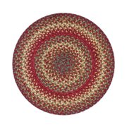 Homespice Cider Barn 15in Round ( Set Of 2 ) Jute Braided Red Chair Pad