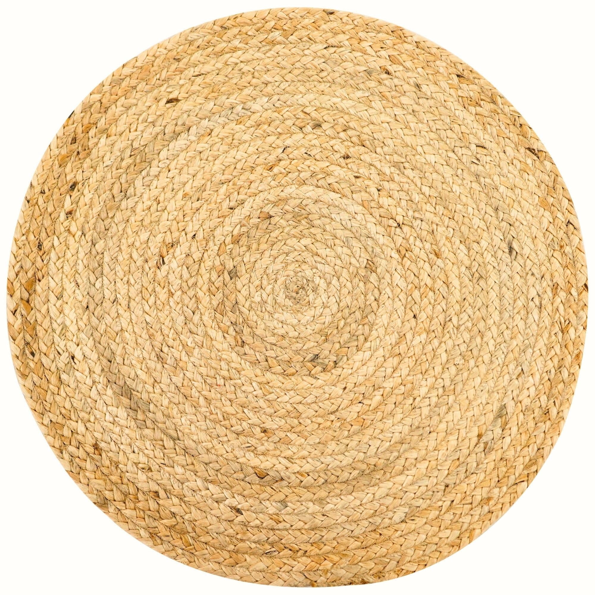 Homespice Circa Handspun Jute Braided Rugs 4' Round, A Reversible