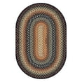 thumbnail image 1 of Homespice Cocoa Bean Reversible Black Cotton Rug 4' x 6' Oval Braided Area Rug, 1 of 6