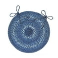 thumbnail image 1 of Homespice Denim 15in Round ( Set Of 2 ) Jute Braided Blue Chair Pad, 1 of 4