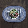 thumbnail image 1 of Homespice Denim Jute Braided Blue Placemat 13" x 19" Oval ( Pack Of 4 ) For Dining Table Mat, Spoon Rest Hot Pot Holders, 1 of 9