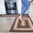 thumbnail image 1 of Homespice Driftwood Dark Brown Braided Rug 27x45", The Perfect Washable Entryway Rug and Rustic Kitchen Rugs, Your Country Style Indoor Outdoor Rug, 1 of 8