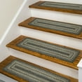 thumbnail image 1 of Homespice Flint Hill Premium Jute Braided Stair Tread 8" x 28" (Set of 13) Rectangular Grey Reversible, Natural Jute Yarn Rustic, Country, Primitive, Farmhouse Style, 1 of 8
