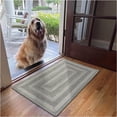 thumbnail image 1 of Homespice Grey Cloud Jute Braided Rug 20x30in Rectangular Grey Natural Jute Rug. Uses- Indoor Entryway Rug, Kitchen Rug, Bedroom Doorway Reversible, Rustic, Country, Primitive, Farmhouse Decor, 1 of 8