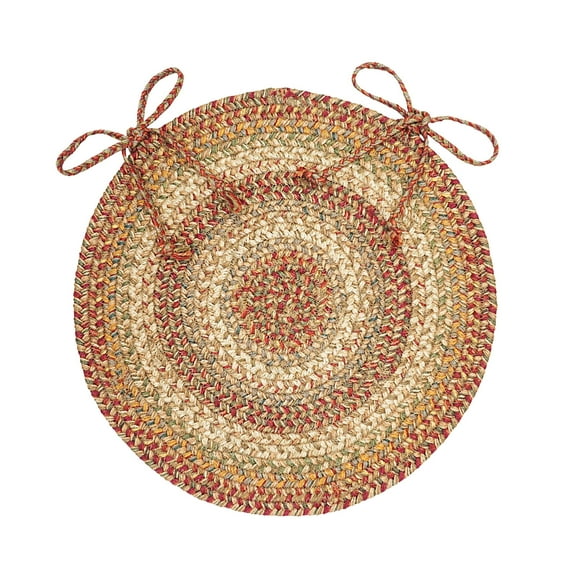 Homespice Harvest 15in Round ( Set Of 2 ) Jute Braided Beige Chair Pad