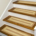 thumbnail image 1 of Homespice Harvest Premium Jute Braided Stair Tread 8" x 28" (Set of 13) Rectangular Beige, Tan Reversible, Natural Jute Yarn Rustic, Country, Primitive, Farmhouse Style, 1 of 6