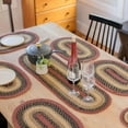 thumbnail image 1 of Homespice - Highland Colorful Table Runner, a Hand Braided Long Table Runner to Use as a Country Style Dinner Table Runner - Reversible and Durable - Oval Table Runner Woven with Jute, 11x36 Inches, 1 of 9