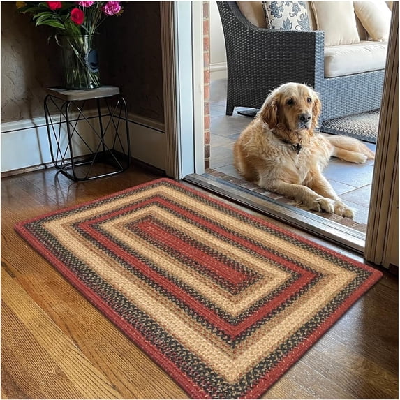 Homespice Highland Jute Braided Rug 20x30 - Rustic Style Kitchen & Entry Rug