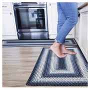 Homespice Juniper Braided Rug and Country Mats 27x45", Small Braided Rugs for Kitchen, Bathroom, and Patio