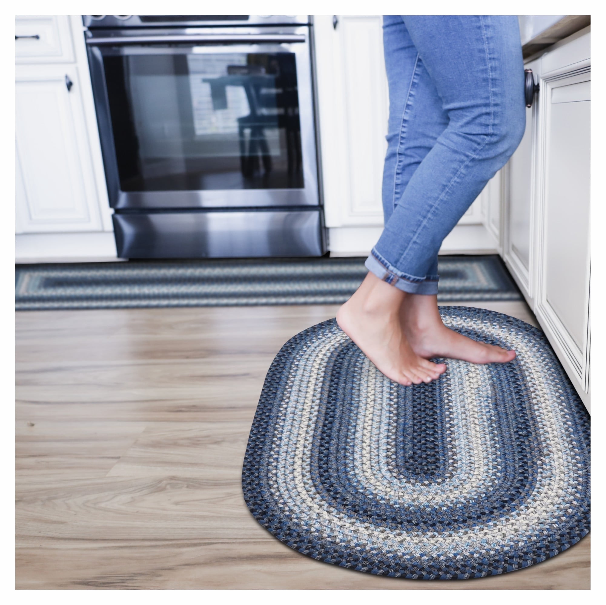 Homespice Juniper Oval Braided Rug 20x30, Small Outdoor Rugs and Indoor ...