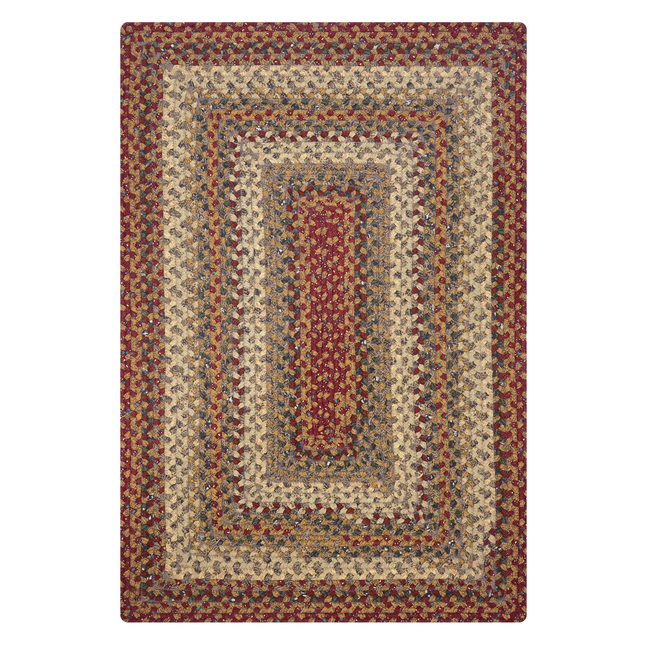 Homespice Pumpkin Pie Reversible Red Cotton Rug 20