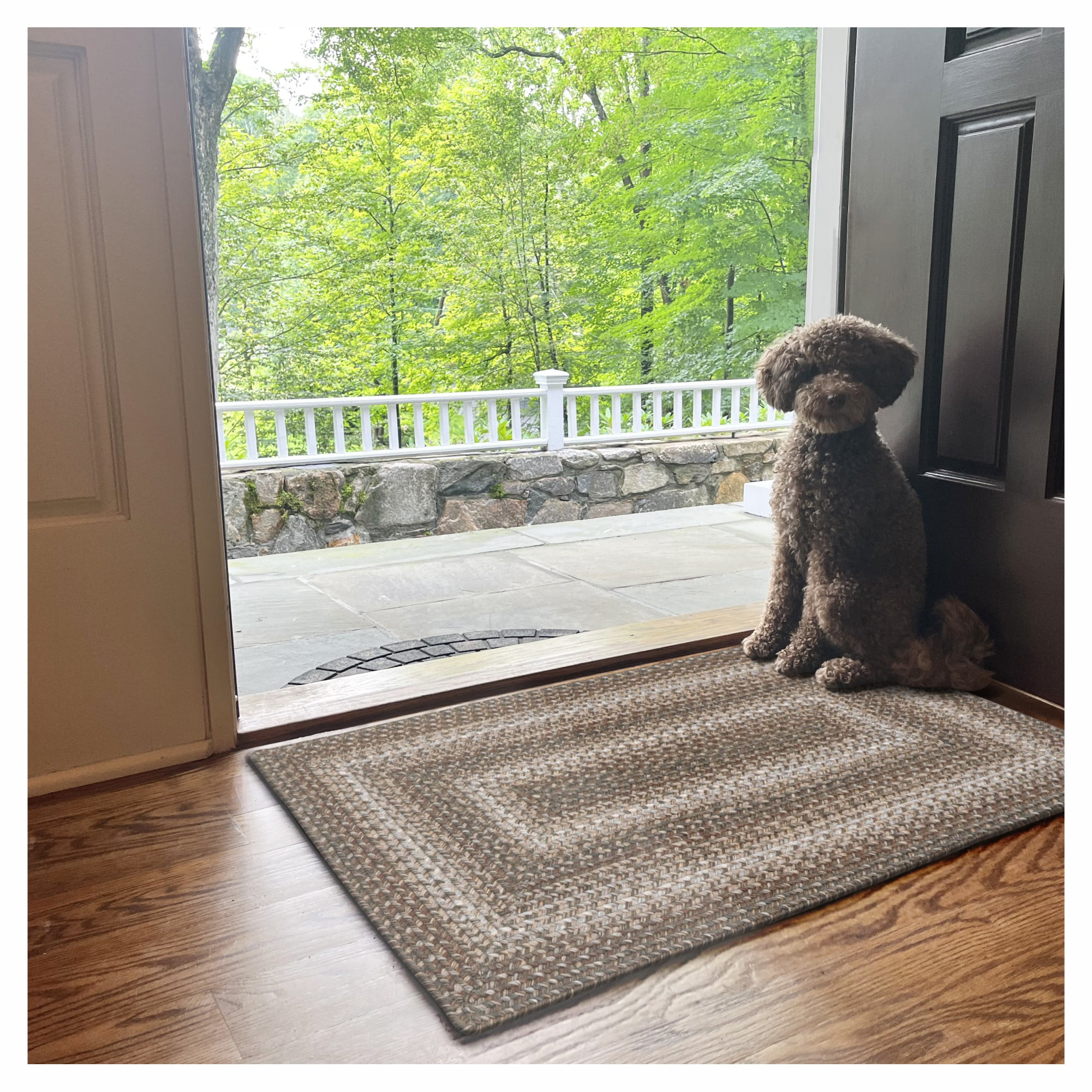 Wildwood Brown Handmade Braided Rectangular Area Rug 30"x20"