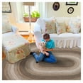 thumbnail image 1 of Homespice Wildwood Washable 4x6' Rug for Living Room, Bedroom Rug and Dining Room, Indoor-Outdoor Patio Rug Pet Friendly. Decor Style- Farmhouse Rug, Rustic, Country, Brown Braided Rug, 1 of 7