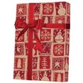 thumbnail image 1 of Homespun Christmas Craft Snowflakes Snowman Holiday Gift Wrap Wrapping Paper-16ft, 1 of 1
