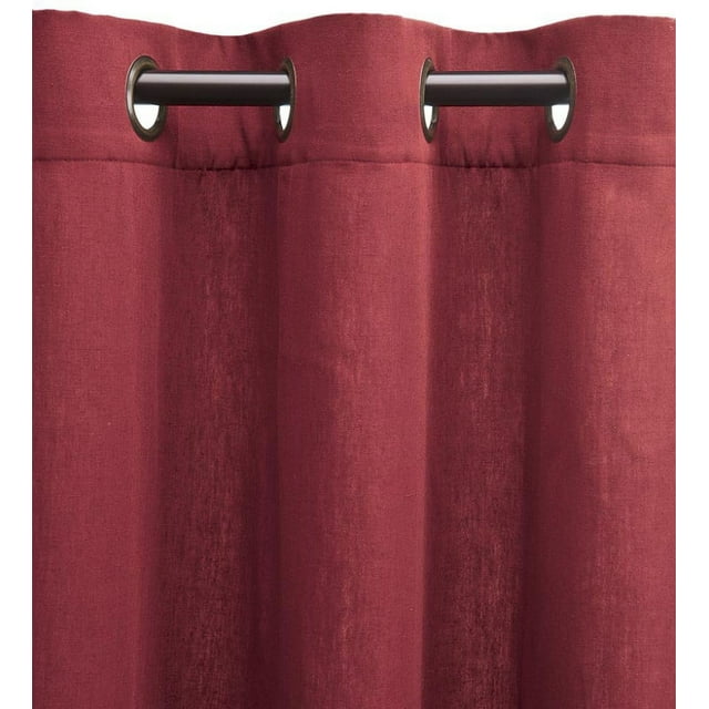 Homespun Double-Lined Grommet Curtain Window Valance