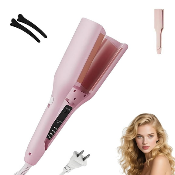 Homessencials Hair Styling Tool with Negative Ionic Technology, French Curls Iron, Create Frizz-Free French Curls Effortlessly Curling Irons, 4 Gears Double-Sided Heating Lasting (Purple)