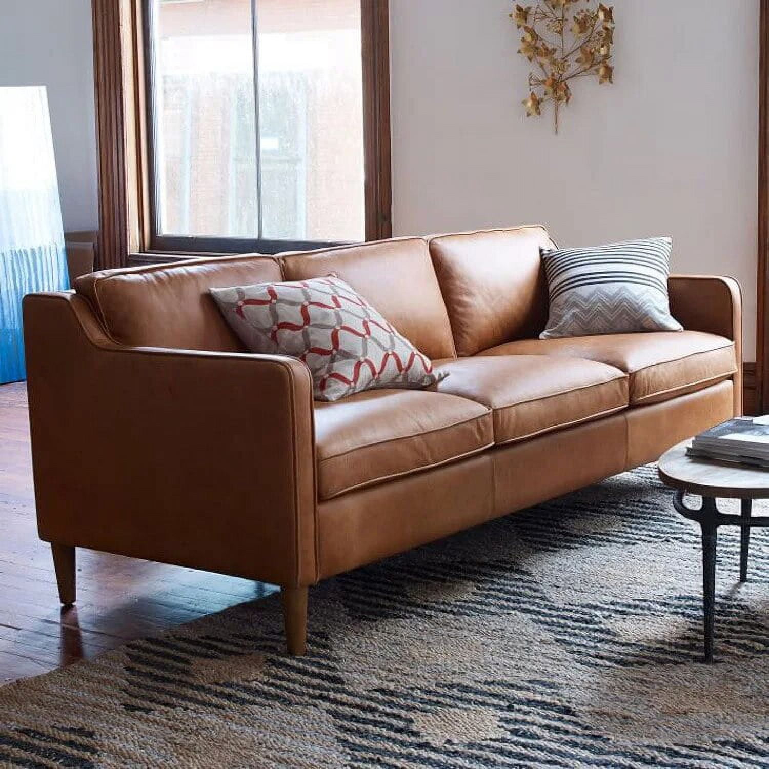 Homestay Nordic Leather Art Sofa Small Single Apartment Living Room Combination Modern Furniture Brown Couches Furniture