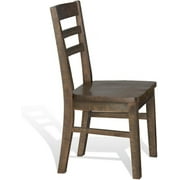 Homestead 18" Ladderback Chair With Wood Seat In Leaf