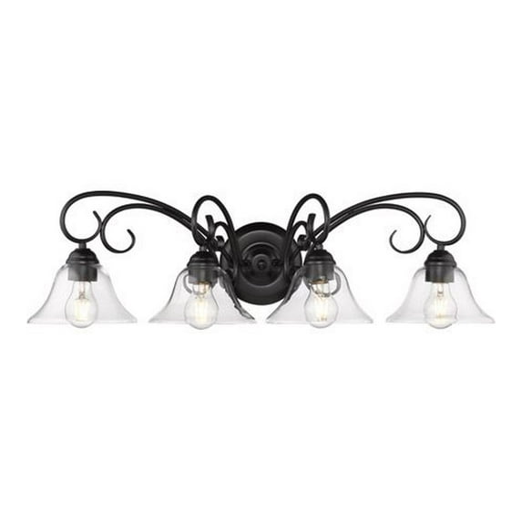Wry Lighting Homestead 4-light Vanity in Matte Black