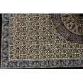 thumbnail image 1 of Homestead Block Print Tablecloth 60x90 for Rectangle Tables Blue Red Cotton Kalamkari Paisley Floral Kitchen Table Linen, 1 of 6