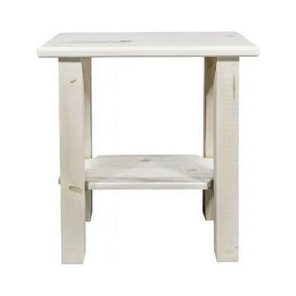 Homestead Chairside Table, Clear Lacquer