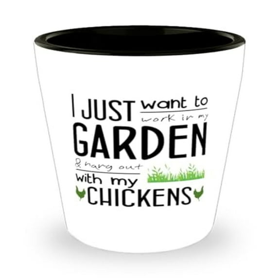 Homestead Chicken Shot Glass, Unique Poultry Lover Gift, Mini Glassware, 1.5oz 'Hang Out With My Chicken' Cup