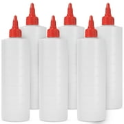 Homestead Choice 6-Pack Plastic 16 Oz Condiment Dispensers - Designed in USA, BPA Free