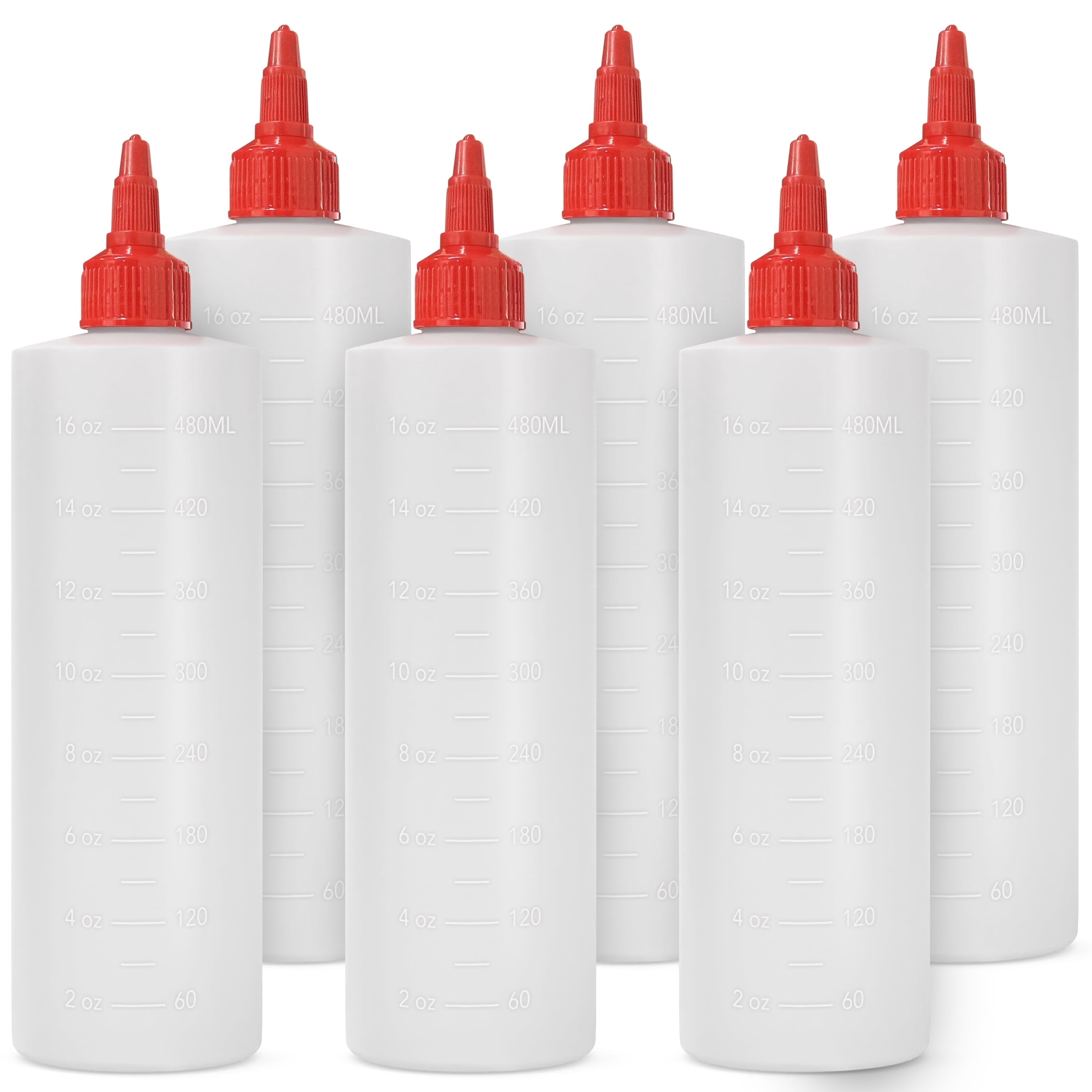 Pastic Container Condiment Homestead Choice 6-Pack Plastic 16 Oz Condiment Containers with Twist ...