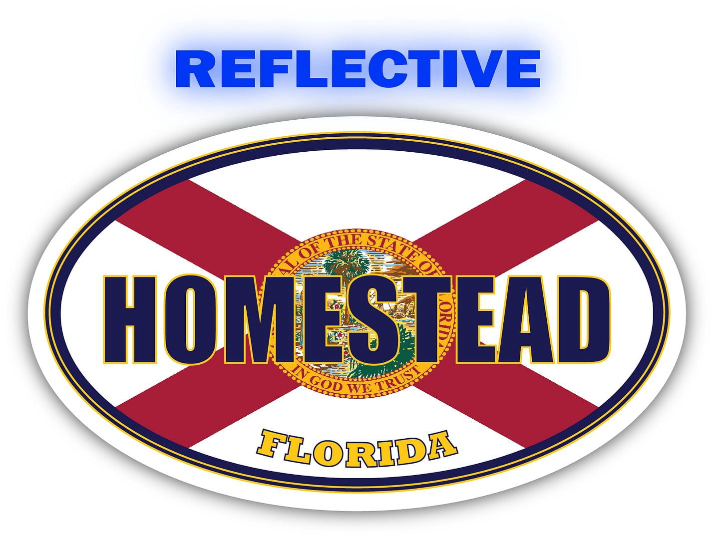 Homestead City Florida State Flag FL Flag Miami-Dade County Oval