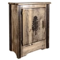 thumbnail image 1 of Homestead Collection Accent Cabinet w/ Laser Engraved Pine Design, Right Hinged, Stain & Clear Lacquer Finish, 1 of 10