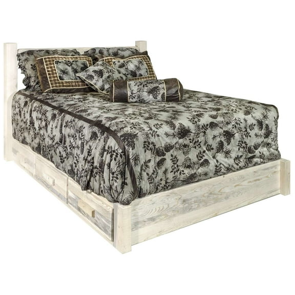Homestead Collection California King Platform Bed w/ Storage, Ready to Finish