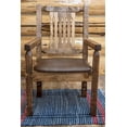 thumbnail image 1 of Homestead Collection Captain's Chair, Stain & Clear Lacquer Finish w/ Upholstered Seat, Saddle Pattern, 1 of 3