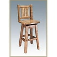thumbnail image 1 of Homestead Collection Counter Height Barstool with Back & Swivel - Buckskin Upholstery, Stain & Lacquer, 1 of 1