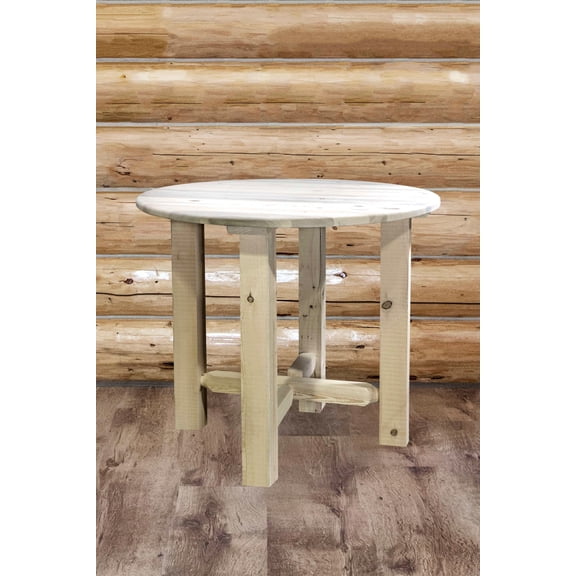 Homestead Collection Counter Height Bistro Table, Clear Lacquer Finish