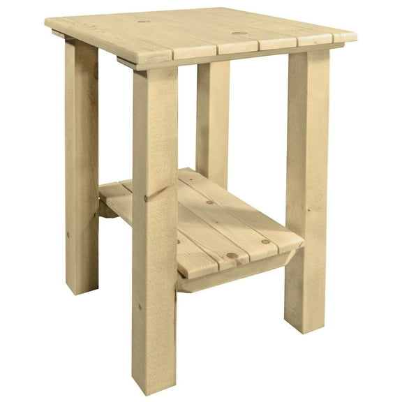 Homestead Collection Exterior End Table, Clear Exterior Finish