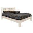 thumbnail image 1 of Homestead Collection Full Platform Bed w/ Laser Engraved Moose Design, Clear Lacquer Finish, 1 of 7