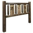 thumbnail image 1 of Homestead Collection Headboard with Laser Engraved Elk Design, Stain & Clear Lacquer Finish - Queen Size, 1 of 1