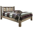 thumbnail image 1 of Montana Woodworks MWHCPBKSLLZWOLF Homestead Collection Platform Bed with Laser Engraved Wolf Design, Stain & Clear Lacquer Finish - King Size, 1 of 9