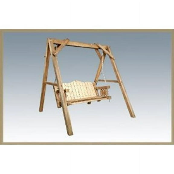 Homestead Collection Lawn Swing with A Frame Exterior Stain