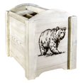 thumbnail image 1 of Homestead Collection Magazine Rack w/ Laser Engraved Bear Design, Ready to Finish, 1 of 5